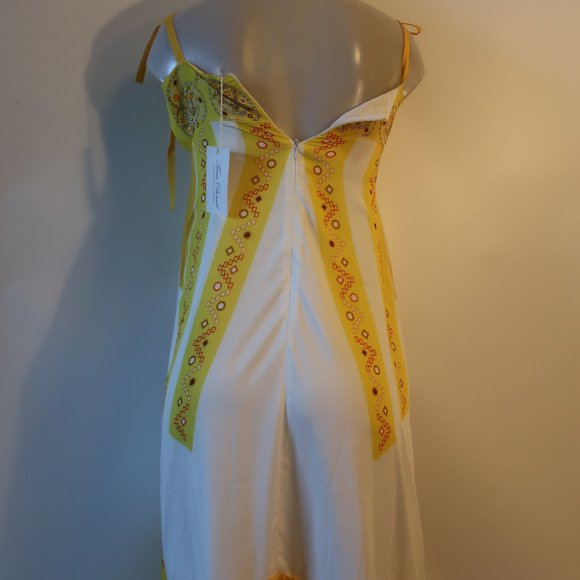 NWT Womens Jollia Summer in the City Dress Yellow White Sleeveless Sundress S * - Picture 10 of 16